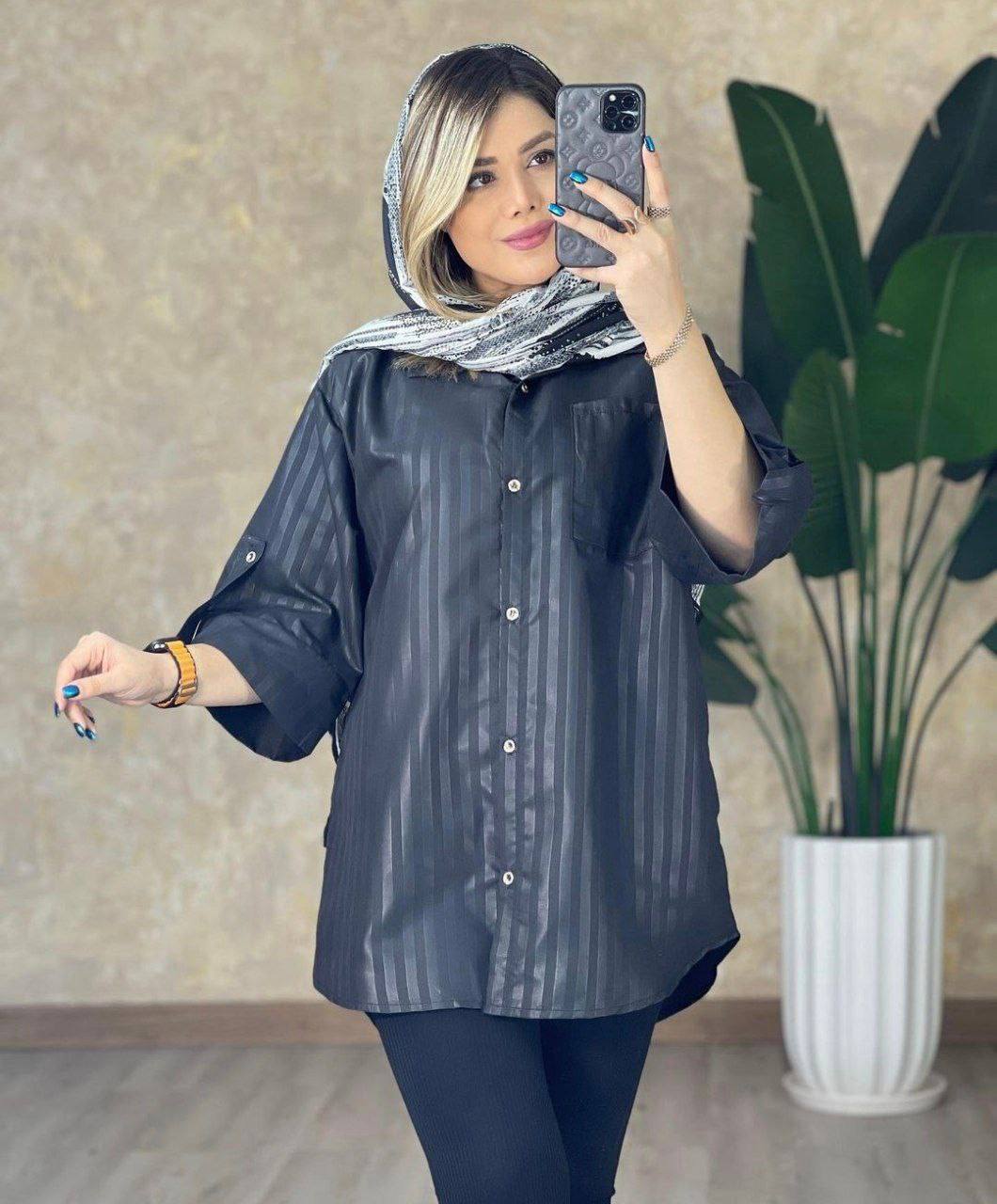 مانتو مشکی داکرون مدل رویا فری تا 46 ارسال رایگان 48824 ❌ لطفاً موجودی بگیرید آنلاینم❌
